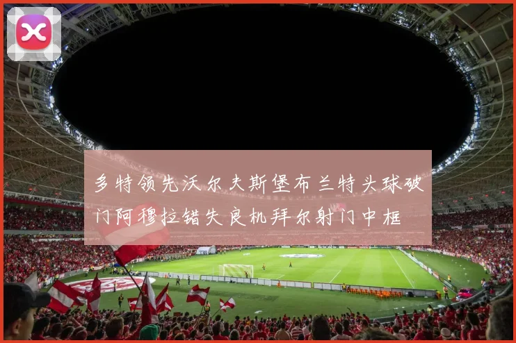 多特领先沃尔夫斯堡布兰特头球破门阿穆拉错失良机拜尔射门中框